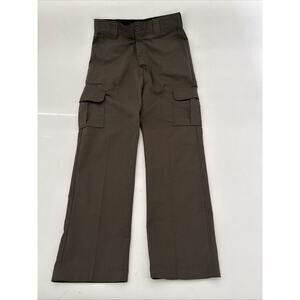 Dickies Cargo Pants Slim Straight Green Workwear Pockets 31 x 31